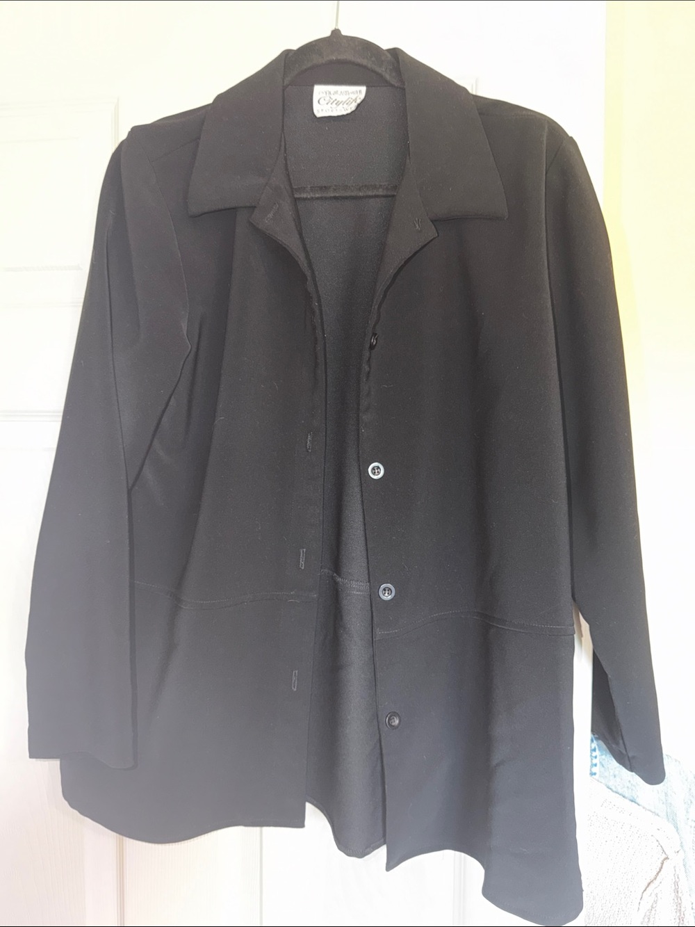 Women's Black Button-Front Pea Coat by Christopher & Banks